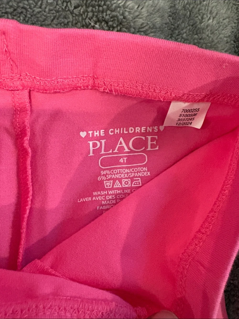 The Children's Place Kids Leggings - Black & Hot Pink
